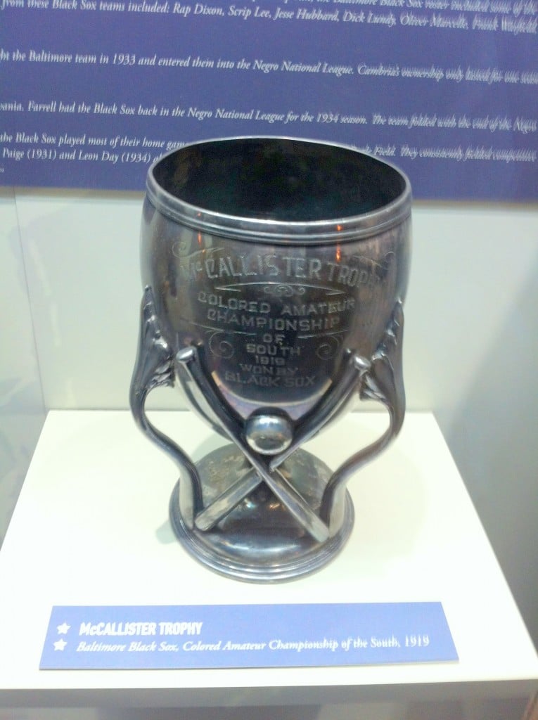 McCallister Trophy 1919 Black Sox NSLM 12 2015