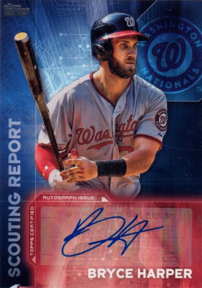 bryce harper autographed topps 2016