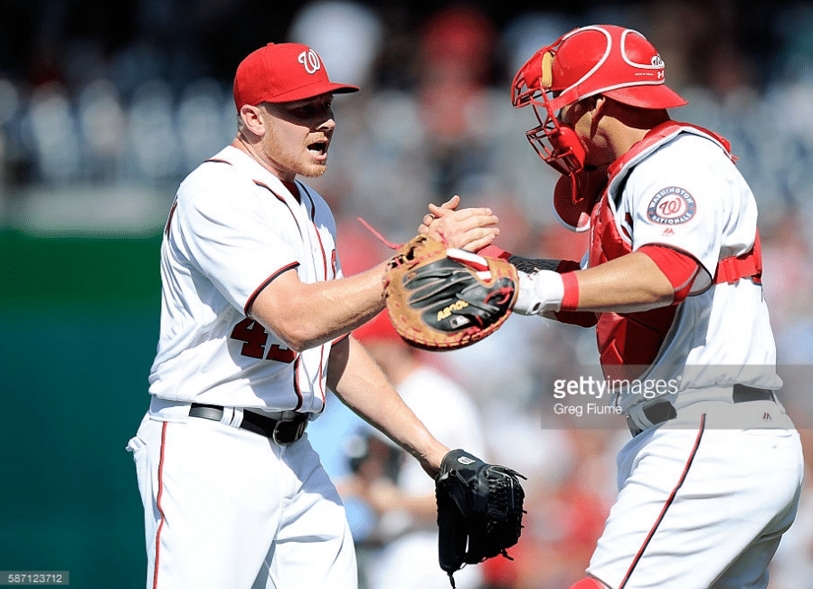 Melancon and Ramos celebrate