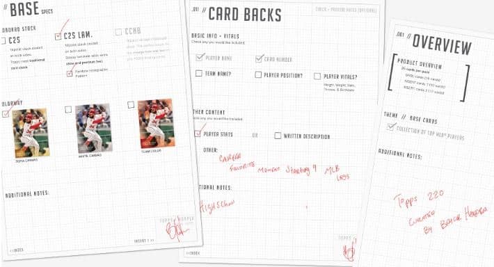 Topps Baseball Cards 220 set designed <a rel=
