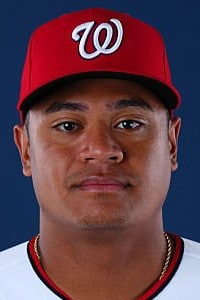 Washington Nationals catcher Caleb Lomavita
