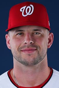 Washington Nationals catcher Riley Adams